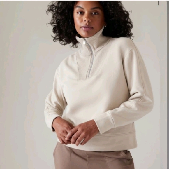 ATHLETA Retroplush Revive Half Zip Sweatshirt Sz Xl - Picture 1 of 10
